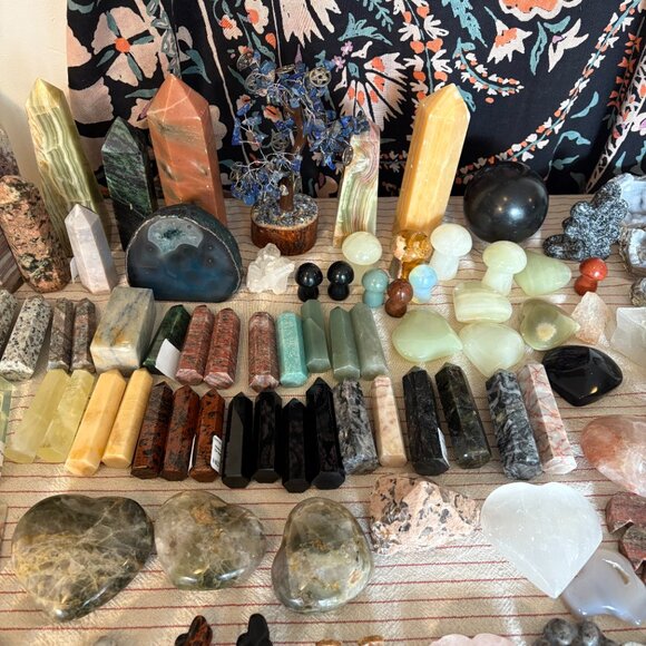 HUGE Crystal Lot! Towers Spheres Jewelry Pendants ETC Wholesale - Picture 5 of 12